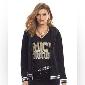 Juicy Couture | Velour zippered hood sweatshirt